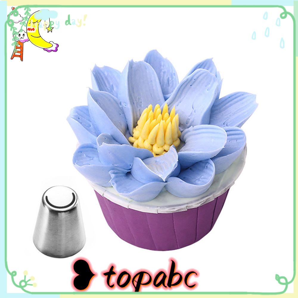 Top Nozzle Ice Cream Icing Piping Alat Panggang Stainless Steel