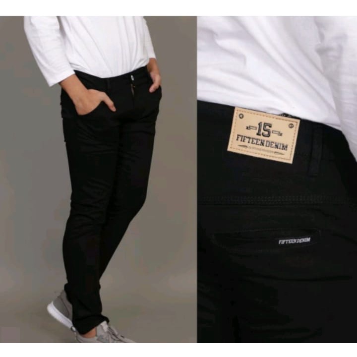 CELANA PRIA CHINO Slim fit Panjang Pria Kerja kantor Santai Liburan Cowok Original Fifteen Denim