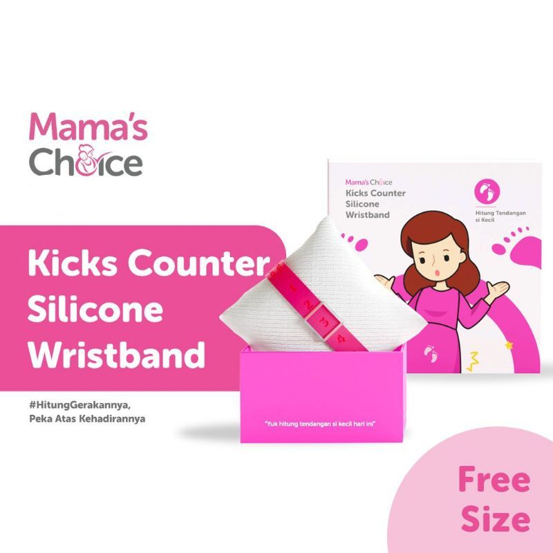 Mama's Choice Kicks Counter Silicone Wristband | Gelang Penghitung Tendangan Bayi