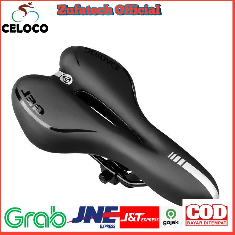 TaffSPORT Jok Sadel Sepeda Bike Saddle Silicone Gel Cushion Shock Absorbing - YP081 - Black