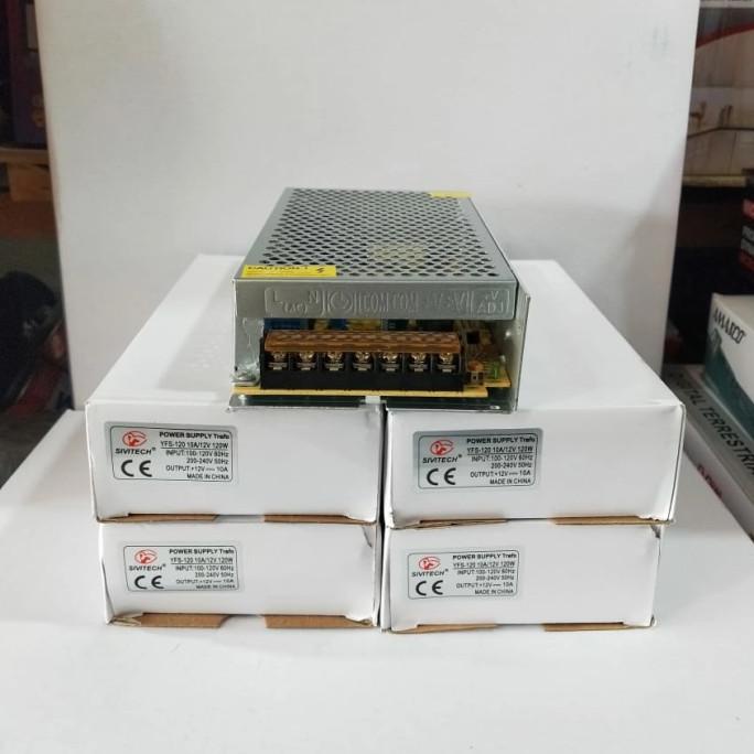 Power Supply 12V 10A/ADAPTOR Trafo LED STRIP 12V 10A MuraLed