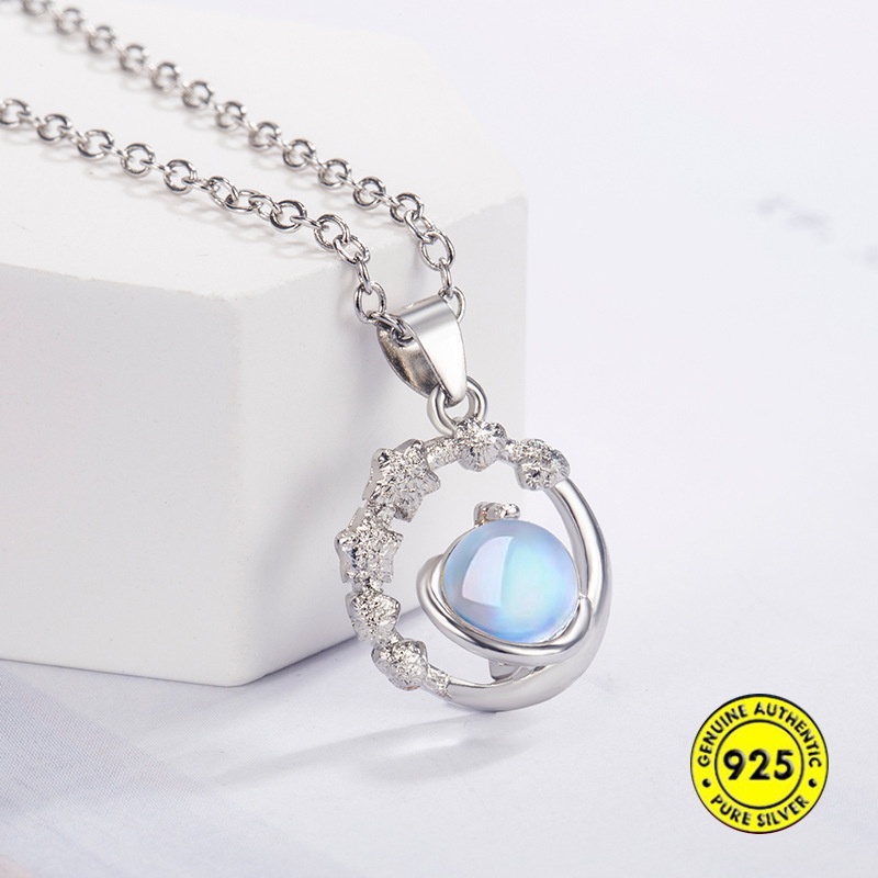 Pluto Kalung Wanita Fantasy Planet Klavikula Rantai Hadiah Untuk Pacar U1503