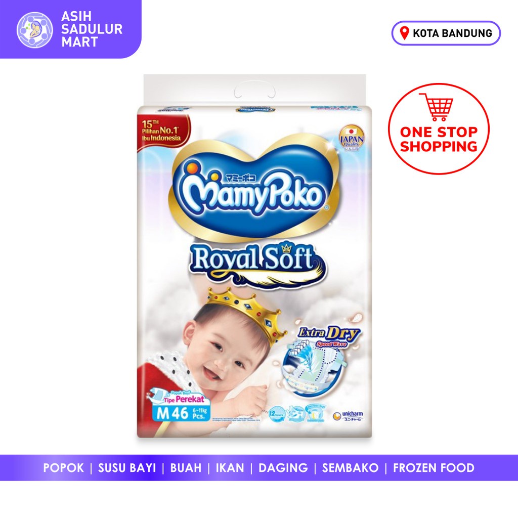 Mamypoko Royal Soft M46 Perekat Popok Bayi Murah Promo Bandung