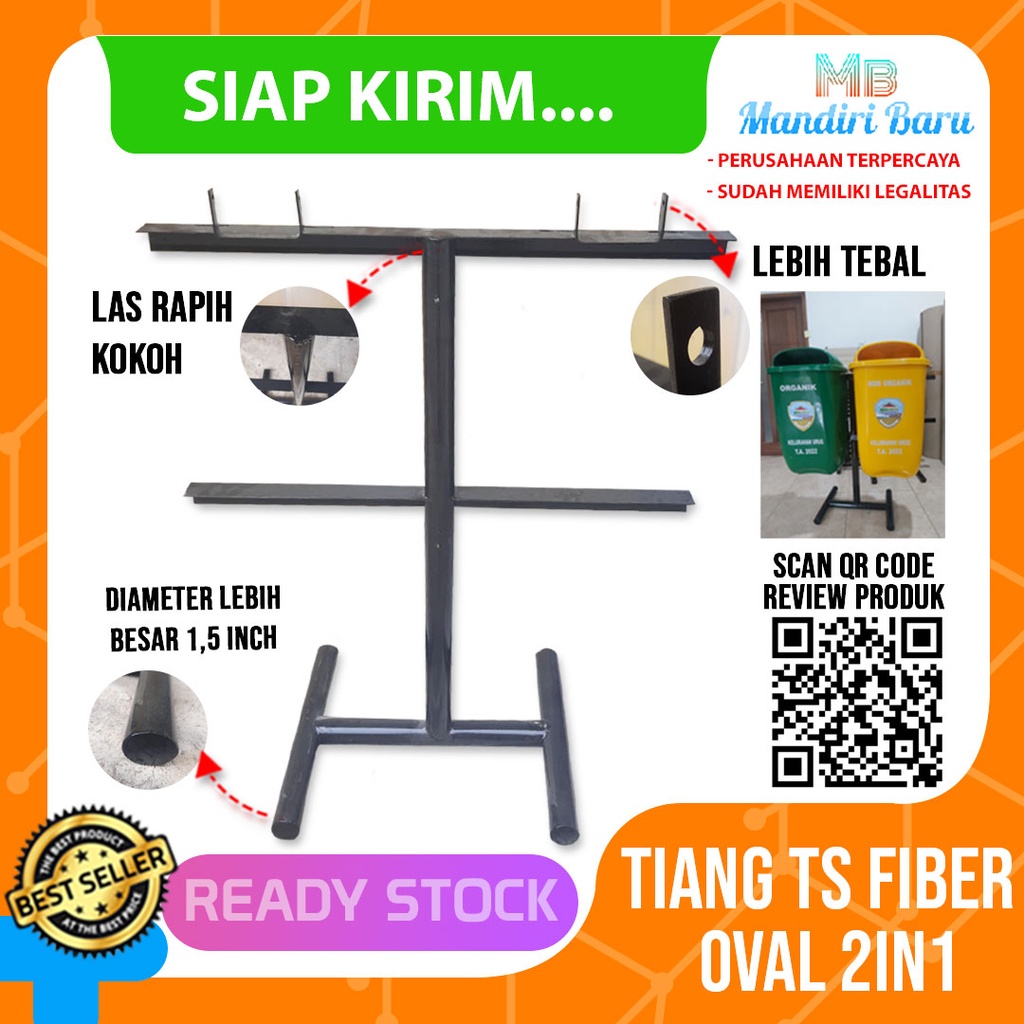 Jual Tiang Tong Sampah Fiber Pilah Organik Nonorganik Shopee Indonesia