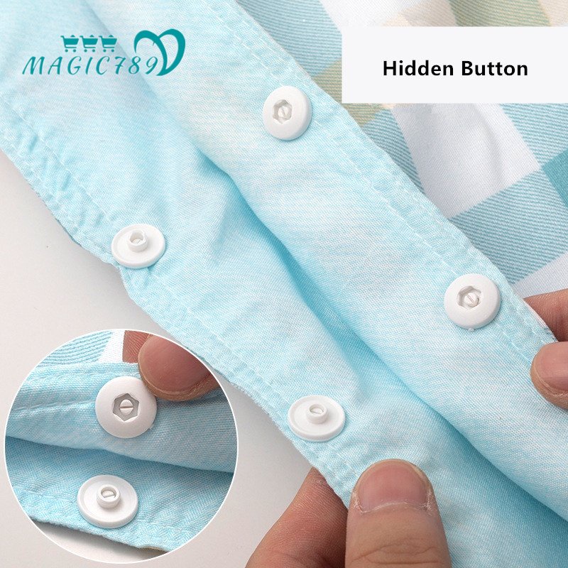 Magic789 10set Invisible Pengencang Snap Buttons Tanpa Jahitan Putaran Plastik Tekan Tombol Untuk Popok Kain Oto Quilt Cover Sepatu Bayi