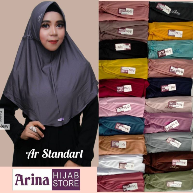 READY Hijab serut polos standar by arina store ori 100% / hijab polos / hijab simple / hijab serut b