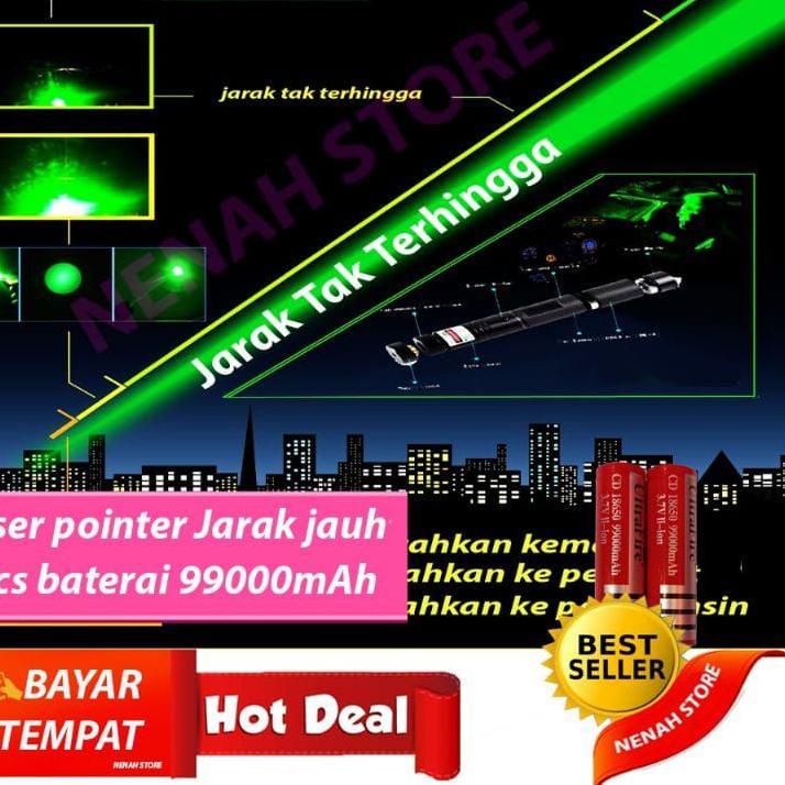 Jual Miliki BISA ORIGINAL Laser Pointer Hijau Recharge 303 10KM Terjauh ...