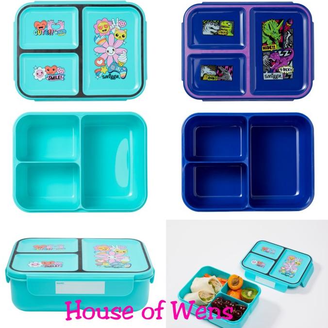 SMIGGLE BRIGHT SIDE TRIO BOOST LUNCHBOX ORIGINAL - KOTAK MAKAN
