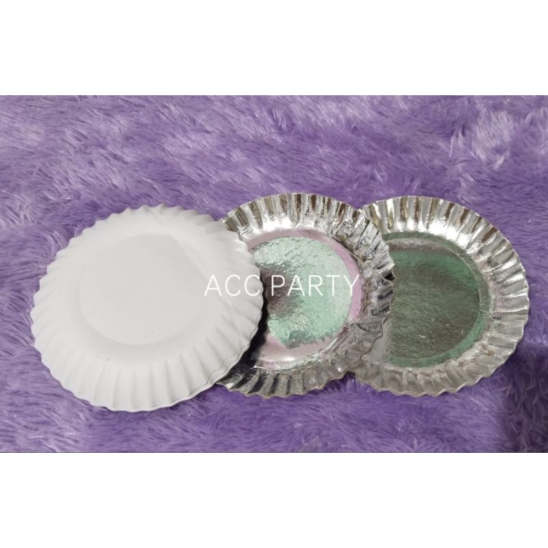 Piring Kue Silver / Piring Kue Ulang Tahun / Piring Kue Tart