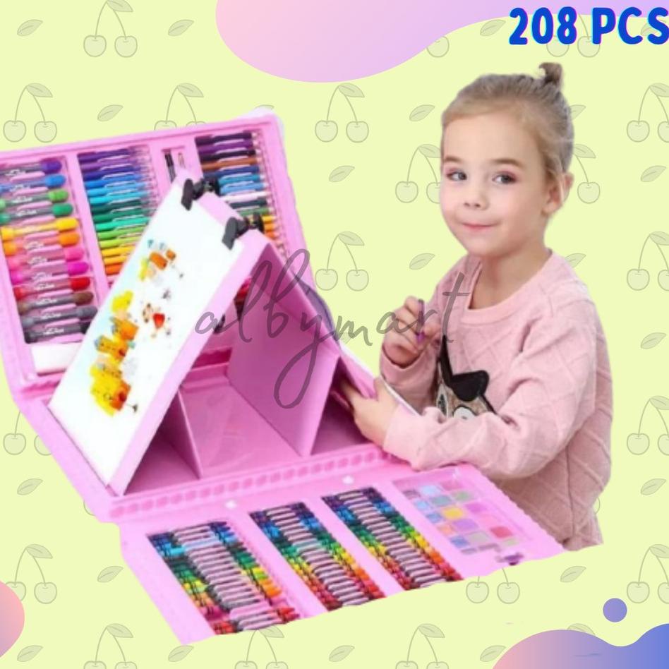 

Best Produsen Crayon Anak Set Isi 208 Pcs Pensil Warna Alat Lukis Set Crayon Set