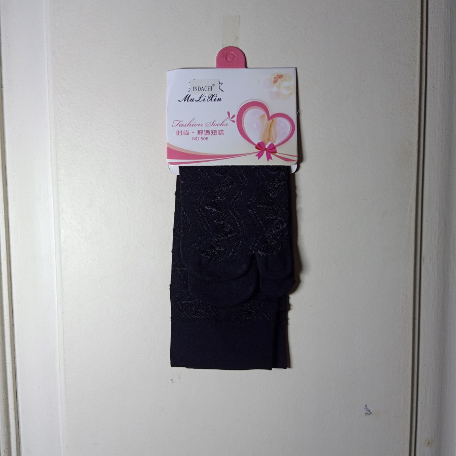 Kaos Kaki Jempol Wanita Matakaki Motif Corak Indachi Jempol Wang Warna Hitam GROSIR