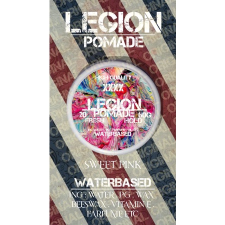 GROSIR POMADE WATERBASED LEGION 60GRAM PAKET MIX 6PCS