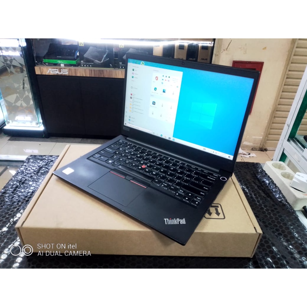 LAPTOP LEPTOP LE THINKPAD E14 TP00116A CORE I5 Gen10 SSD 256 GB + HDD 1 TB MEMORY RAM 16 GB 14 INC GENERASI BARU WINDOWS 10 SIAP PAKAI MULUS  BARU DI PAKAI BERAPA BULAN