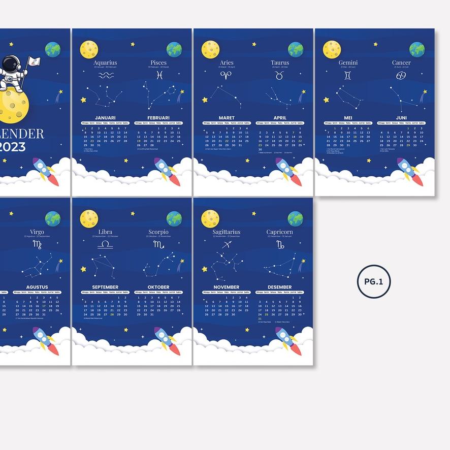 

Terlaris!! Cetak Kalender Dinding A3 Custom Desain Template - 7/2 Bulan*