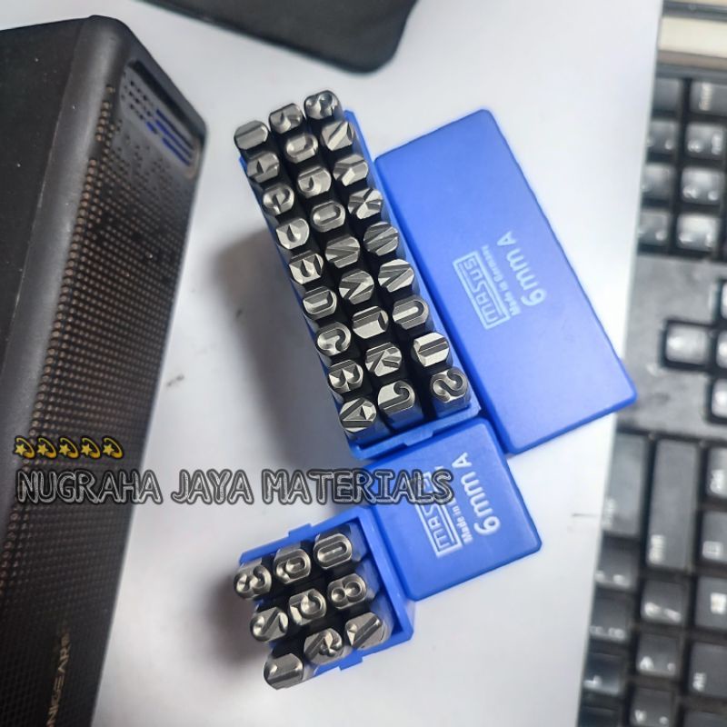 

MASUS Alat Ketok Huruf dan Angka 6 Mm Stamp Punch A Sampai Z & 0 Sampai 9 Ketok Huruf dan Angka