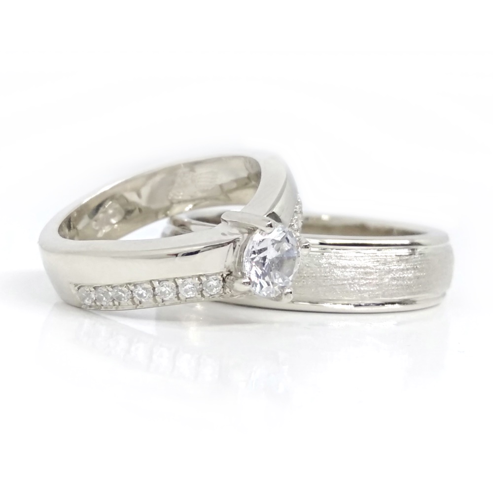Cincin Nikah Couple Perak Asli Ukir Nama A212