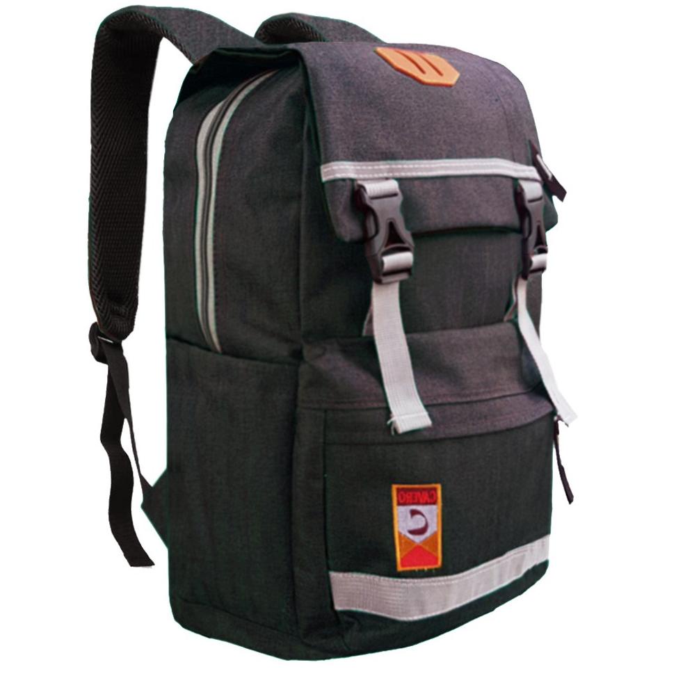 BIRTHDAY   Tas Pria Tas Wanita Tas Ransel Pria Tas Korea Tas Ransel Korea C521 Kanvas - Grey ▫ MRW.1