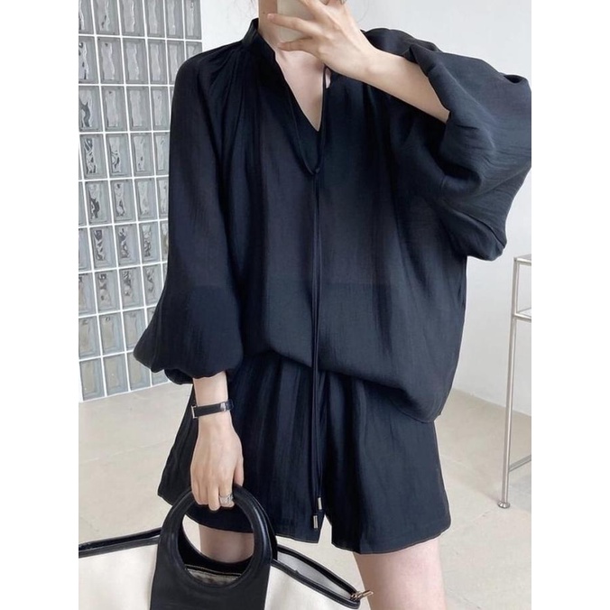 Setelan Celana Wanita Kekinian Baju Set Kulot Pendek Outfit Ootd Korea