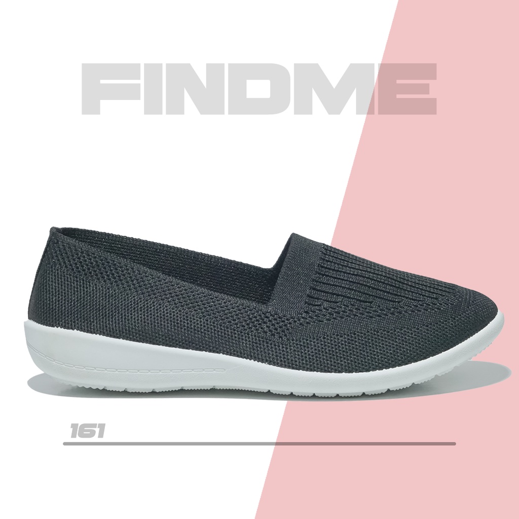 TIS - Sepatu Wanita Kekinian Rajut Polos Slip on Nyaman Dipakai Praktis Lentur Empuk Olahraga 161