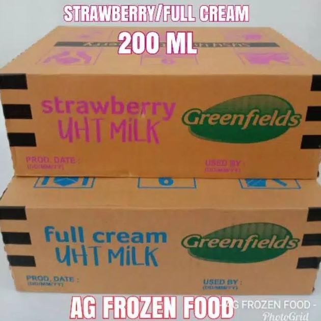 

Greenfield UHT milk 200ml all varian / dus isi 24pcs TERLARIS TERPERCAYA ORIGINAL