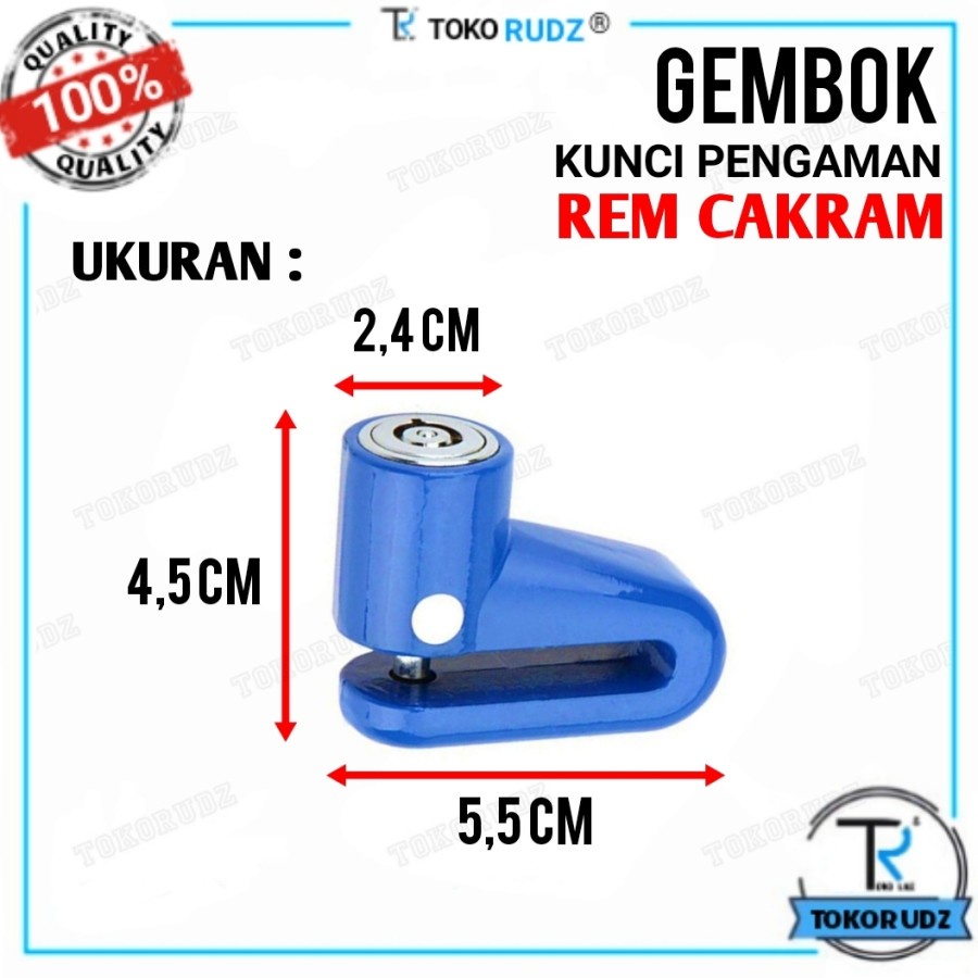 Gembok Motor Sepeda Kunci Pengaman Rem Cakram Disc Brake Disk Lock