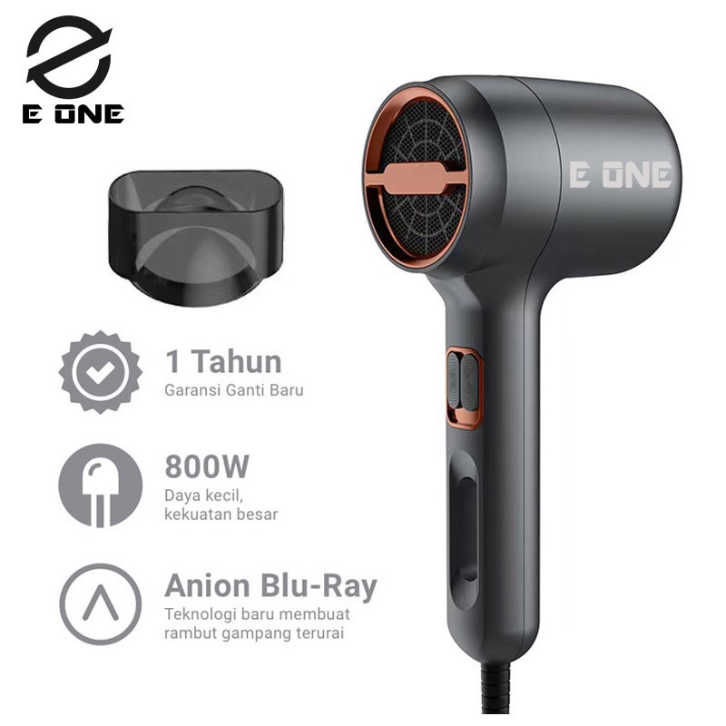 E ONE hair dryer rambut ion salon 800W pengering rambut panas dan dingin - Garansi 1 tahun