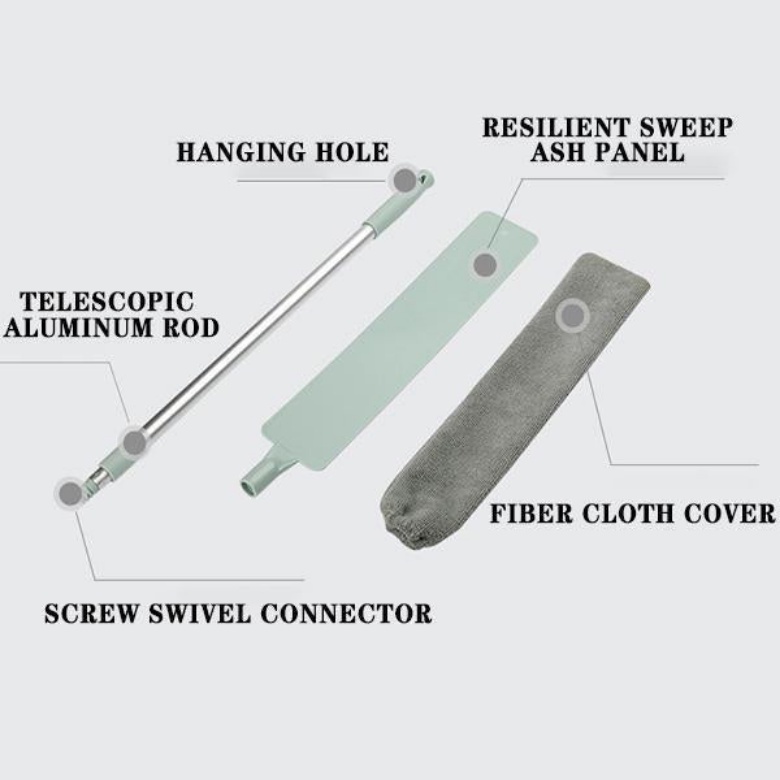 【Ready Stock】Debu Teleskopik Microfiber Panjang Debu Sapu Pembersih Lantai Sapu Microfiber Pembersih