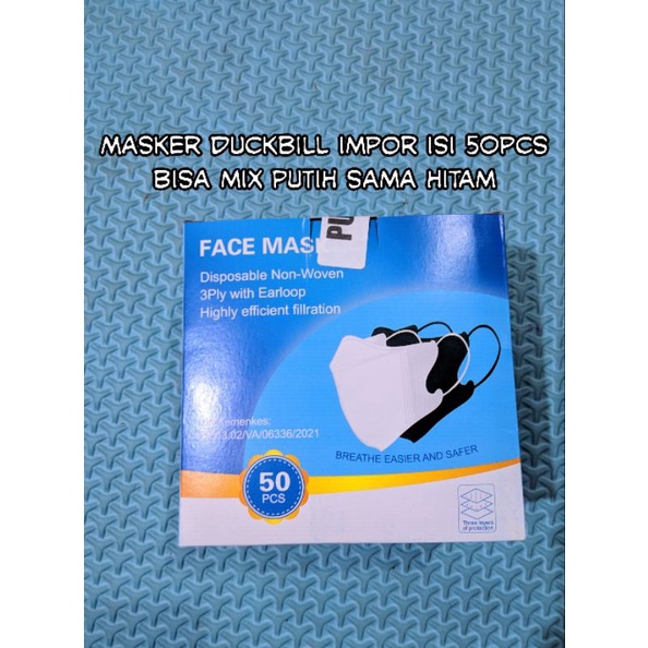 Masker duckbill Hitam/Putih/Mix kf94 Masker pabrik Masker hitam putih