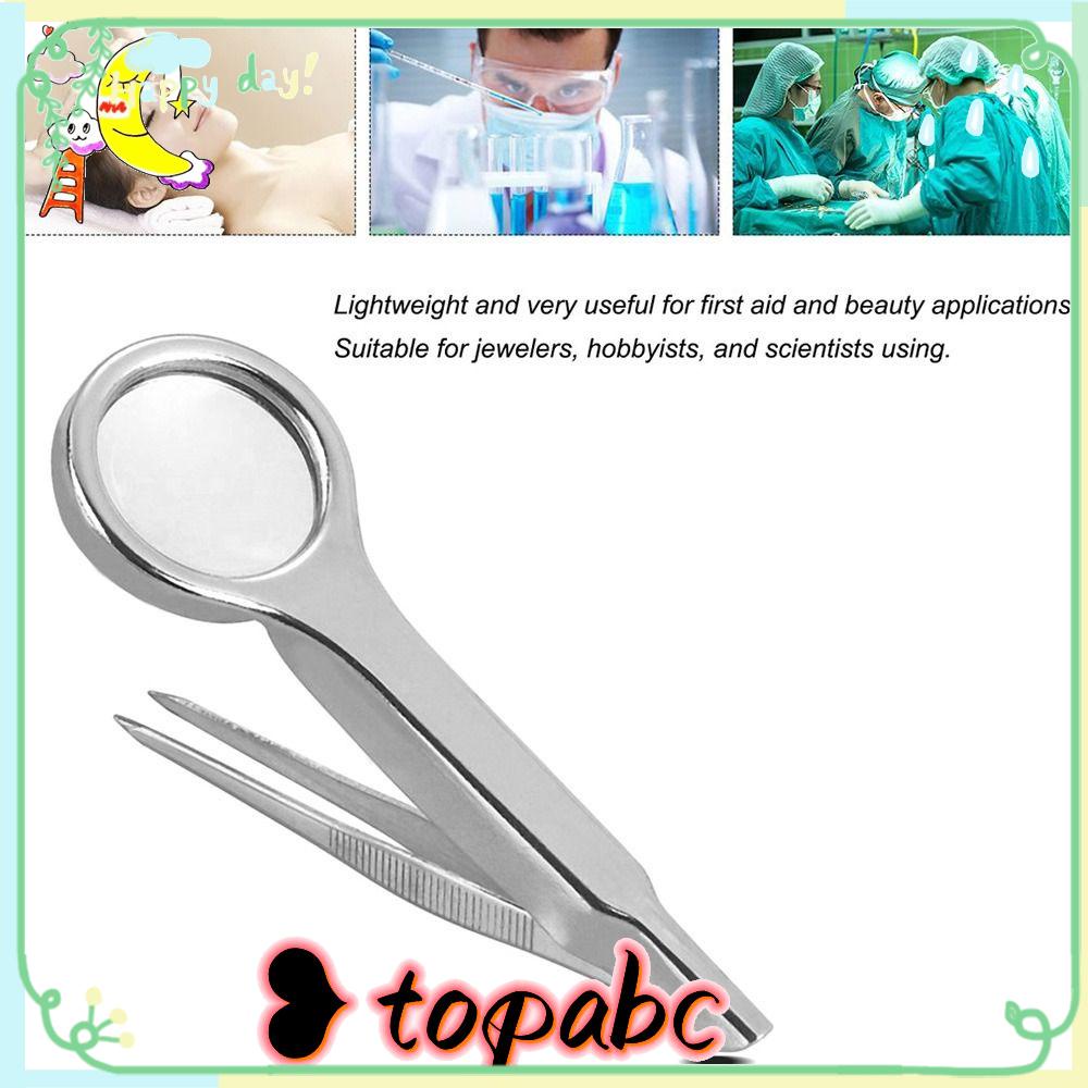 Kaca Pembesar TOP Magnifying Glass Portable Lensa Optik Untuk Membaca Perbaikan Pinset Magnifying Glass