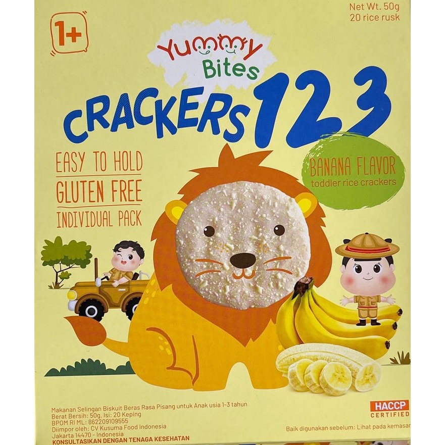 YUMMY BITES RICE CRACKERS 123 50gr