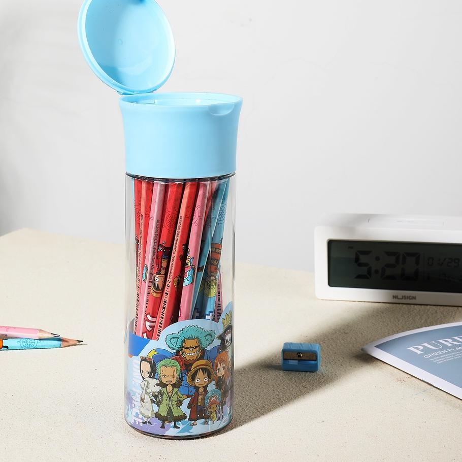 

♚♚ Deli One Piece Graphit Pencil / Pensil Kayu Grafit 2B Lucu Kartun One Piece Free Rautan Box / Tube EC02X-2B