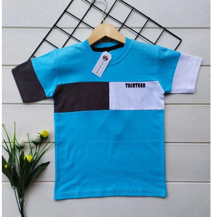 "LI.10De22ᵞ" kaos anak kombinasi 3 warna kaos distro anak vareasi kombinasi thirteen