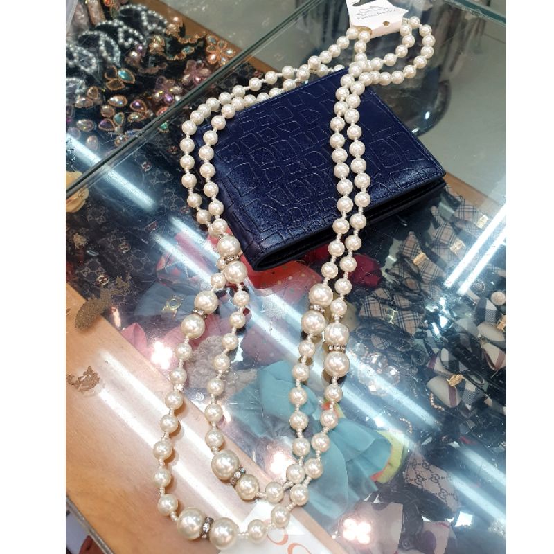 Kalung Mutiara model lilit Kalung Fashion Mutiara Pearl Import Tidak luntur 991