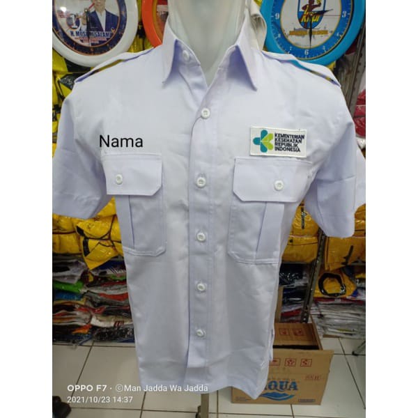 Kemeja Kemenkes Seragam Kemenkes BAju Kemenkes Lengan Pendek