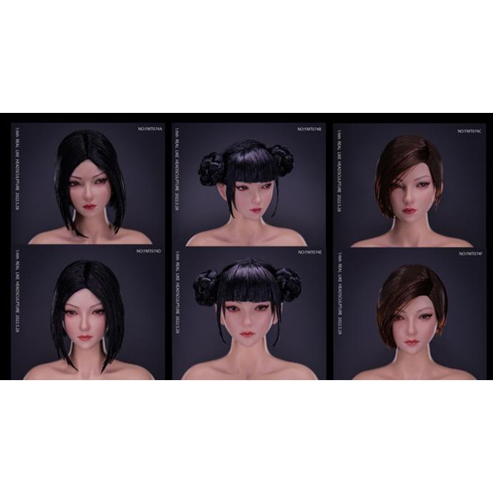 YMToys YMT074 Female Head Headsculpt u Phicen TBLeague JiaouDoll 1/6