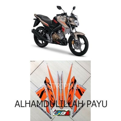 STRIPING YAMAHA VIXION R ADVANCE GOLD 2017 STIKER LIS STANDAR ORI POLET