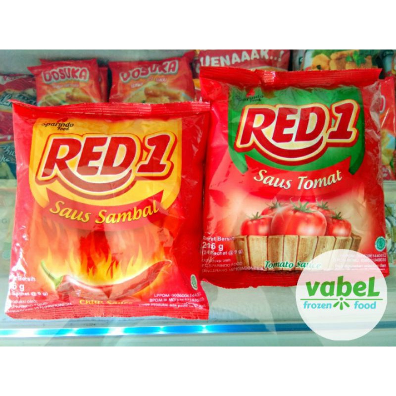 Saos Sambal Saos Tomat Sachet Red1 isi 24