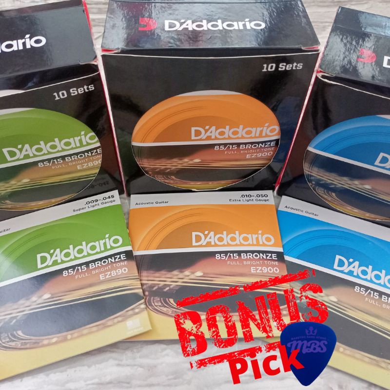 🟠SENAR GITAR AKUSTIK D'ADDARIO 09, 010, 011
