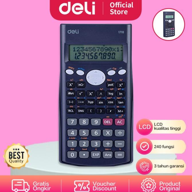 

Deli E1710 Scientific Calculator 240F 10 2 Digits