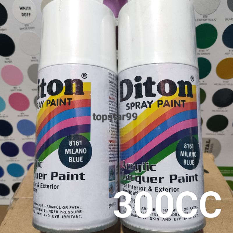 Pilok Pilox Cat Semprot Diton Milano Blue 8161 Biru Gelap Milan Metalic Metalik 300cc Spray Paint