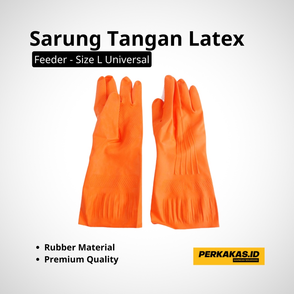 Sarung Tangan Karet Cuci Piring Tebal FEEDER Size L