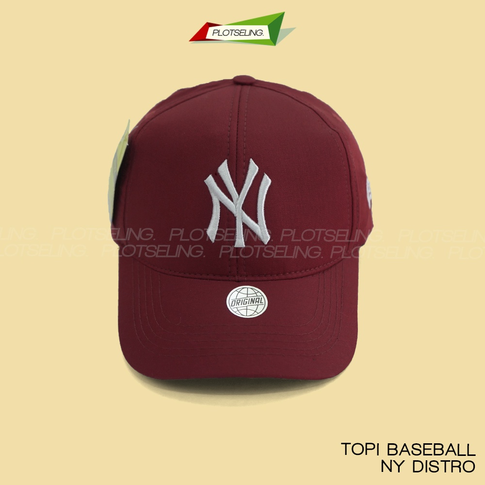 Topi Baseball NY Distro Pria Wanita Dewasa Logo Bordir New York Caps Unisex Murah All Size