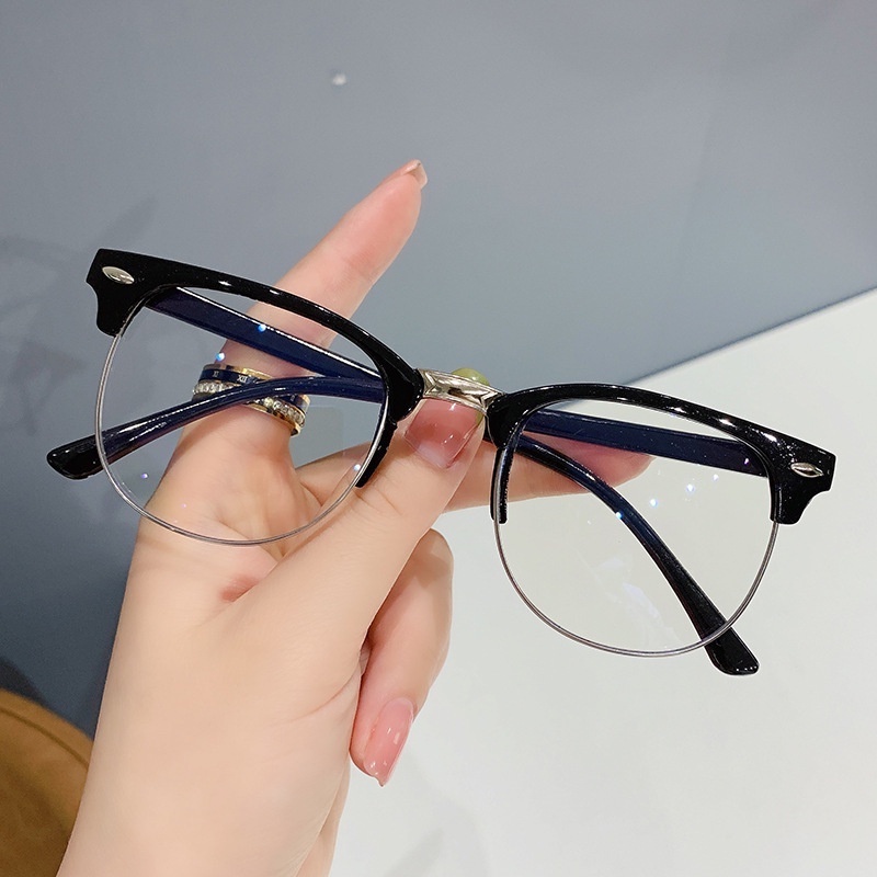 Kacamata Optik Flat Vintage Anti Radiasi UV400 Kacamata Pria / Wanita