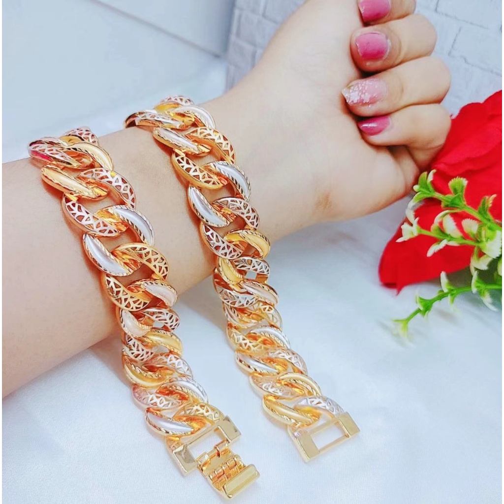 Gelang Xuping Rantai Kombinasi Terbaru Perhiasan Fashion W0201 (lebar 16mm)