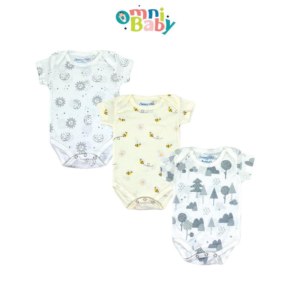 Jumper Pendek Bayi 3 Set Cotton Mills - Baju Bayi perempuan dan laki laki isi 3 #1