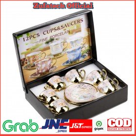 SUNFILI Cangkir Keramik Set 6 in 1 European Style - 7RHZIZBL