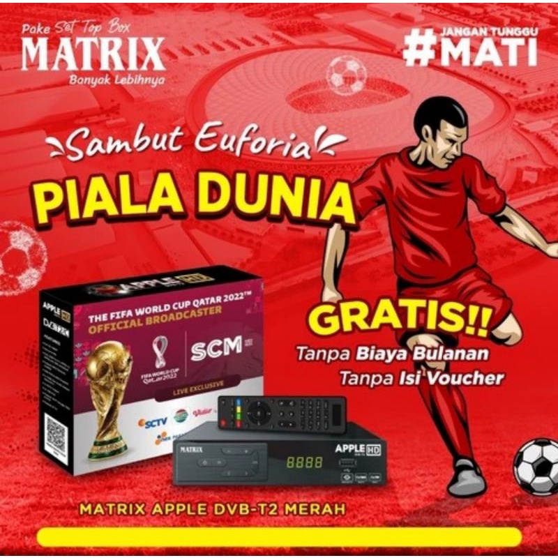 SET TOP BOX STB Matrix Apple hd merah kuning Tanaka T2 new Hinomaru  SUPER HD  SIARAN TV DIGITAL RECEIVER SNI PLUS KABEL RCA DVB T2 4K UHD4K TV Box High Definition Terrestrial Receiver RCA HDMI STB TV TABUNG LED LCD