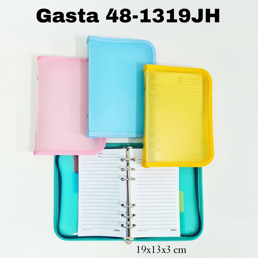 

GG Binder Note GASTA 48K-PP Cover Warna Polos Sleting / Map Binder/Ring Note