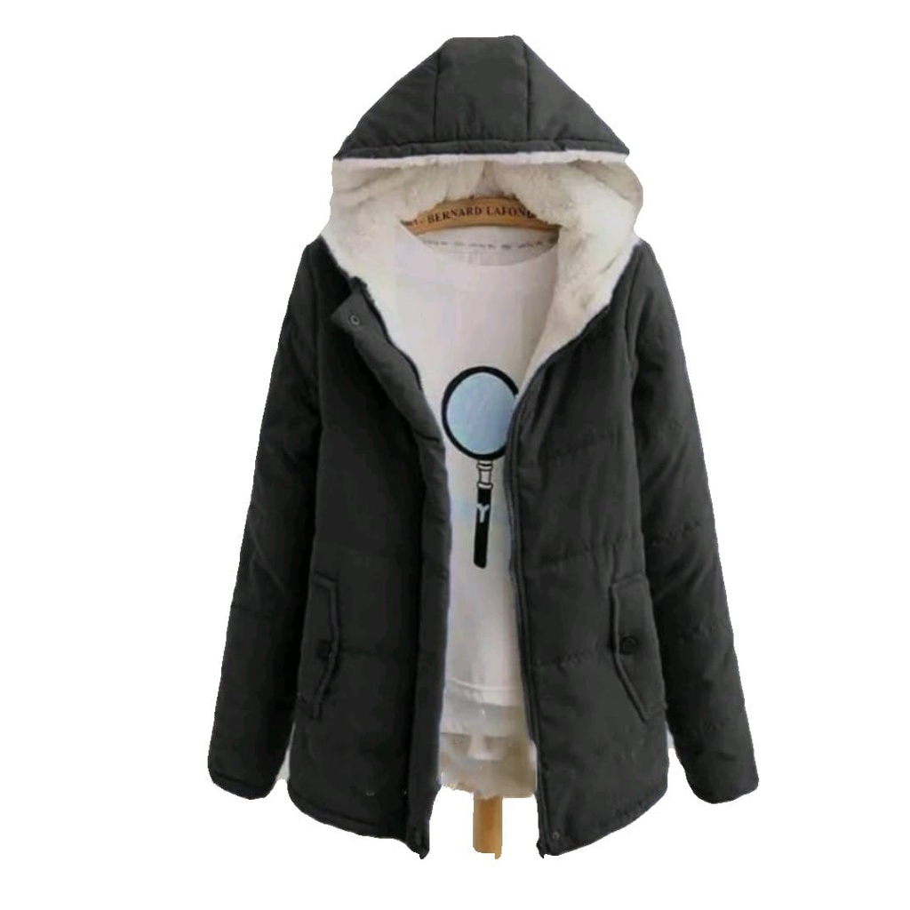 Jaket Mantel Cewe Tebal Lembut/ Jaket Winter Wanita Lembut