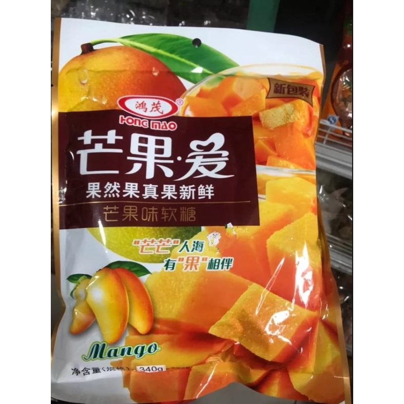 

HONGMAO MANGO JELLY PERMEN LUNAK RASA MANGGA 340gram MANISAN MANGGA HONG MAO PERMEN MANGGA JELI